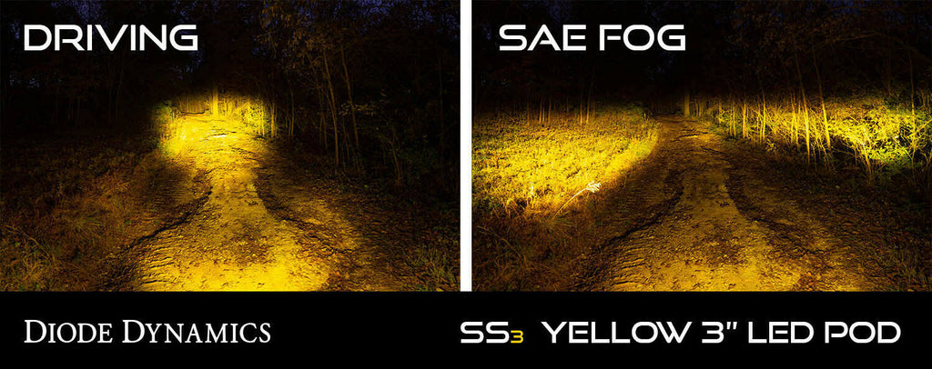 SS3 Pro Yellow SAE Fog Worklight Pair Y626