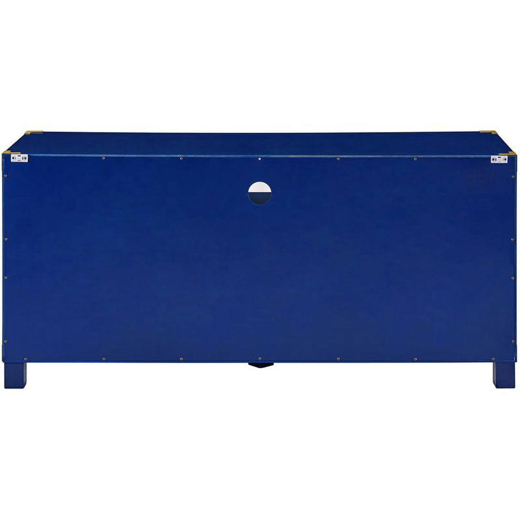 52" TV Stand in Navy and Brass C116