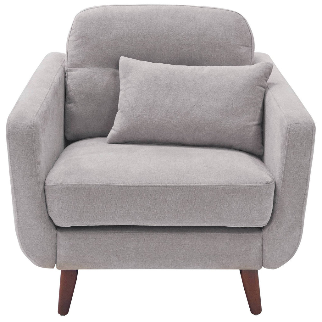 Light Grey Mid-Century Modern Armchair L8664