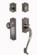 Antique Pewter Entry Set with Knob W391