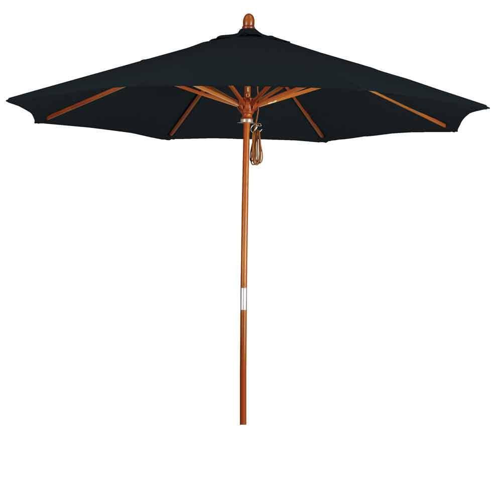 9 ft. Wood Market Umbrella Pulley Open Z299773