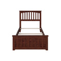 Twin-XL Brown Hardwood Slat Bed P81417