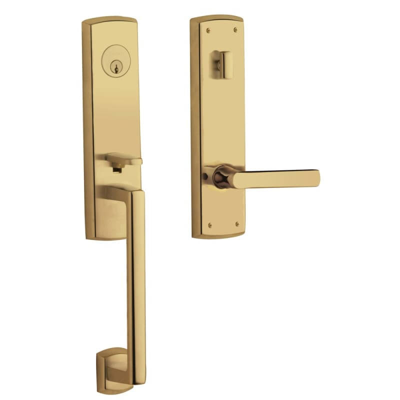 Non Lacquered Brass Left Hand Full Dummy Handleset P4925