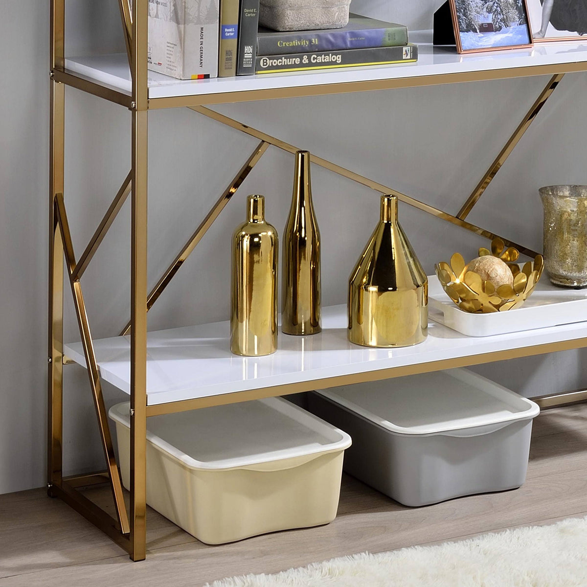 Modern Metal 4 Shelf Bookcase D73041