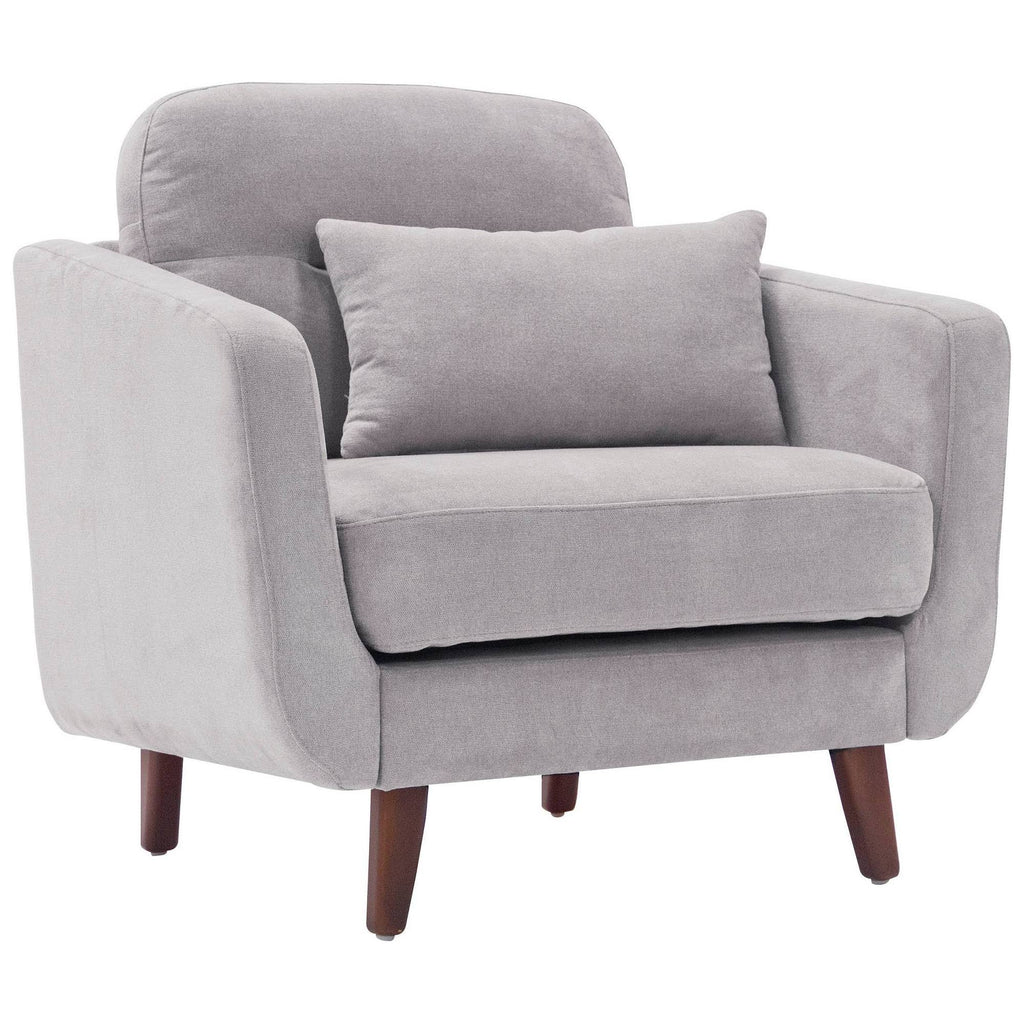 Light Grey Mid-Century Modern Armchair L8664