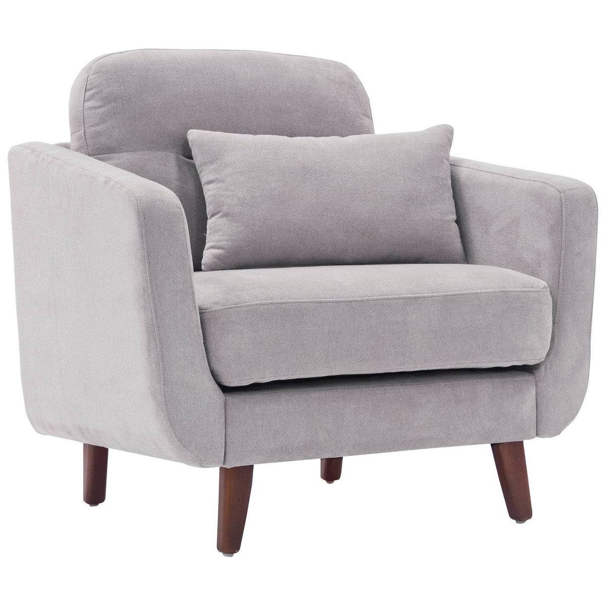 Light Grey Mid-Century Modern Armchair L8664