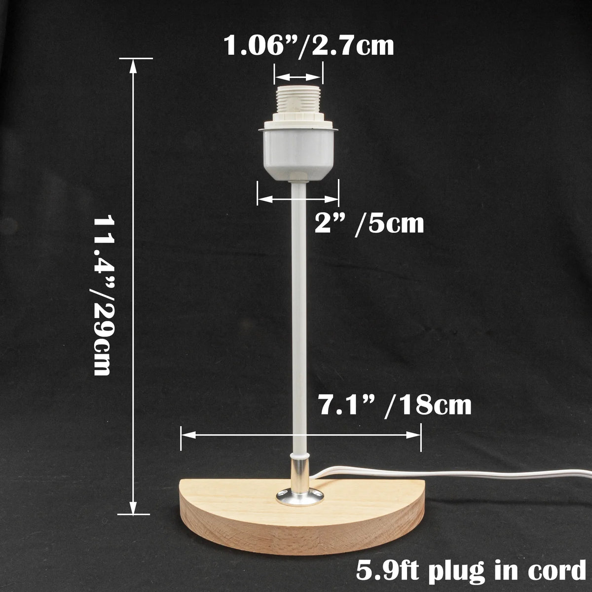 Handmade Wooden Table Lamp Set of 2 K516