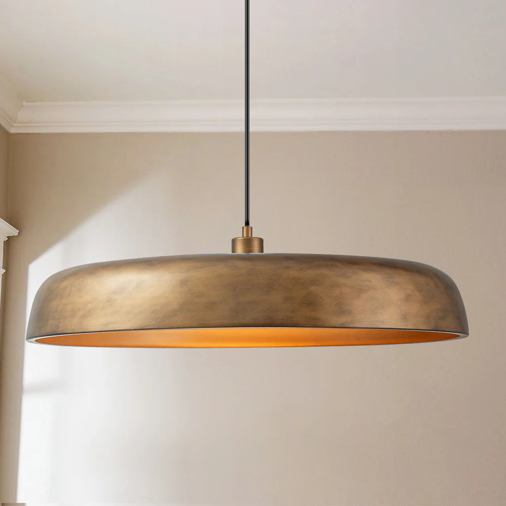 1-Light Dimmable Dome Mid-Century Modern Pendant V987