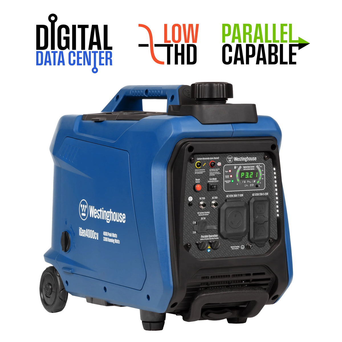 4000 Peak Watt Gas Portable Inverter Generator L4182