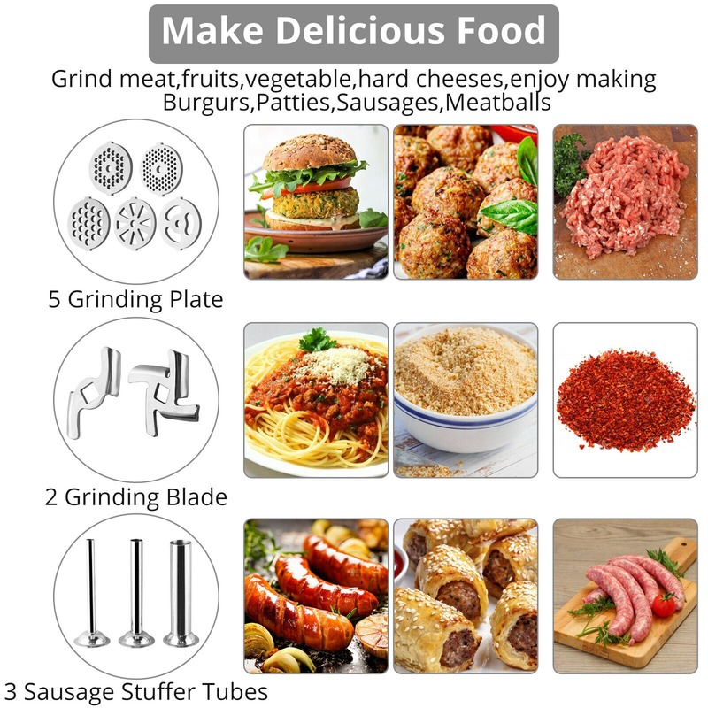 Metal Food Grinder Attachments, Meat Grinder, Sausage Stuffer O4220