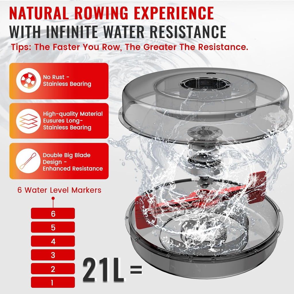 Magnetic Rower with LCD Monitor L1783
