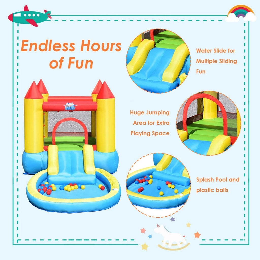 Inflatable Bounce House with Pool and 480W Blower Y925