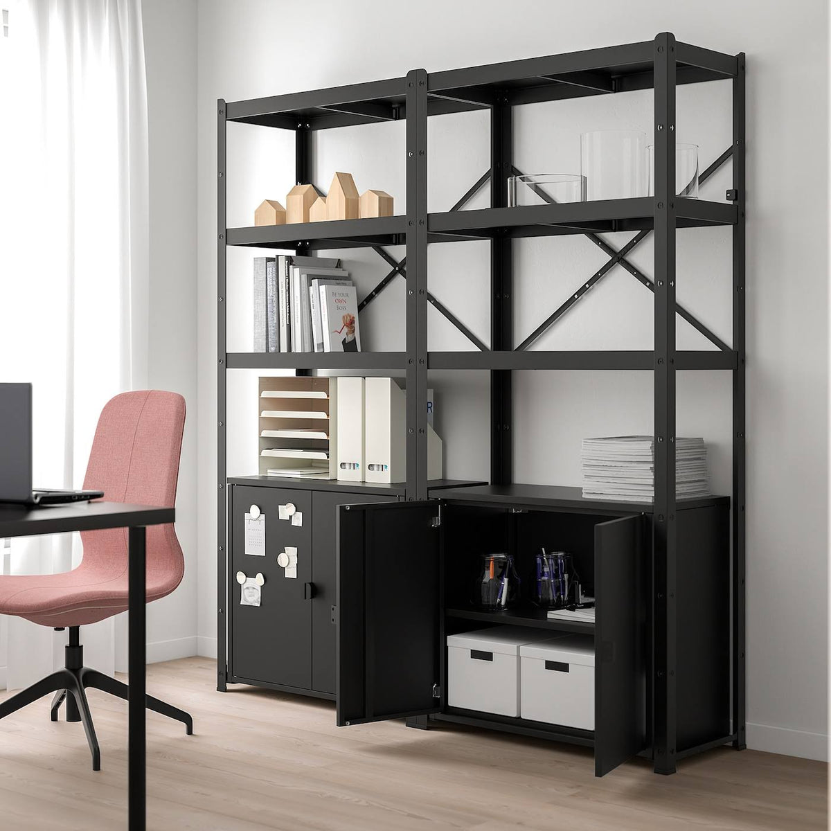 Black Cabinet with 2 Doors Z289
