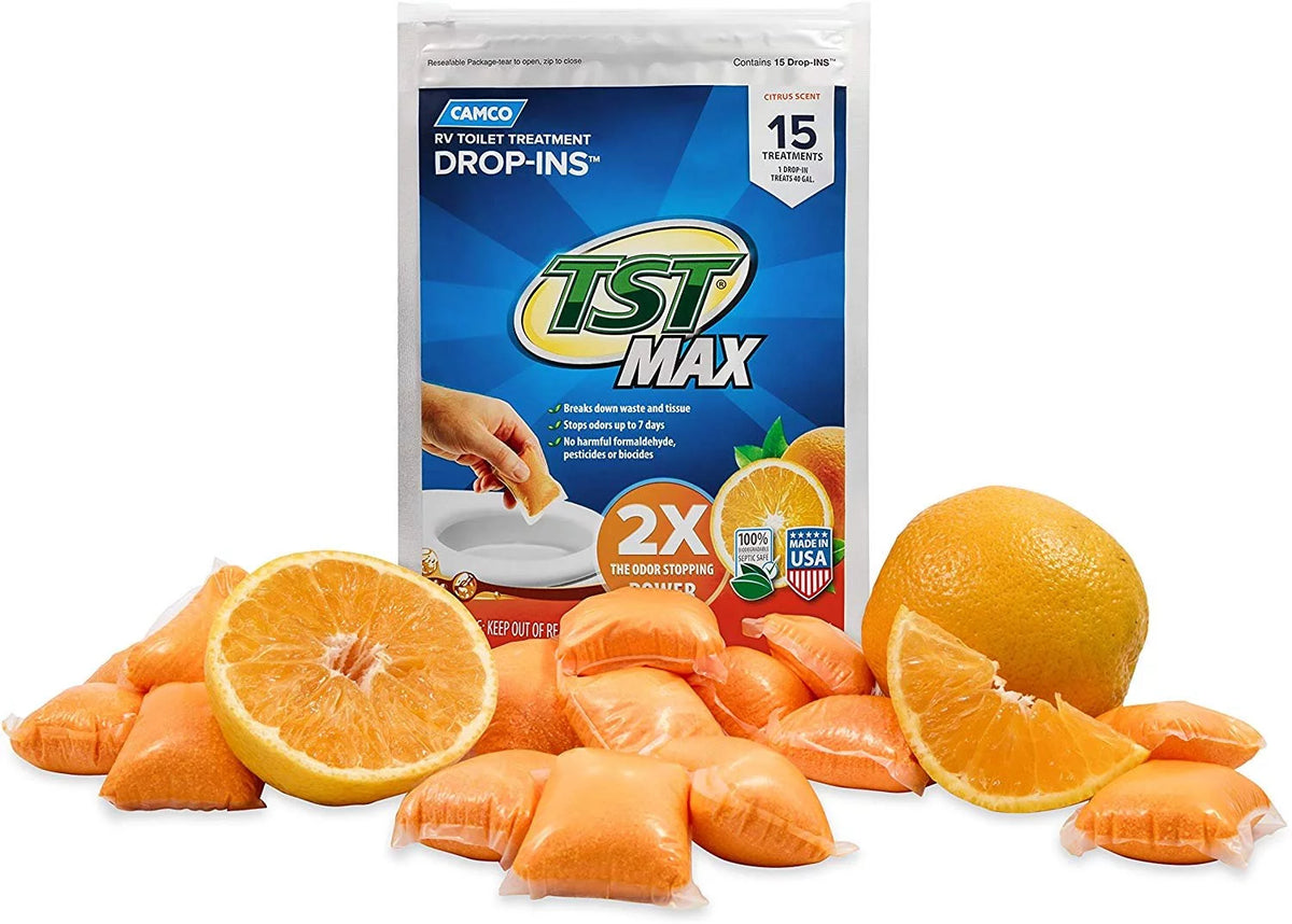 Orange Citrus Scent RV Toilet Treatment Drop-Ins, 15-Pack J722130