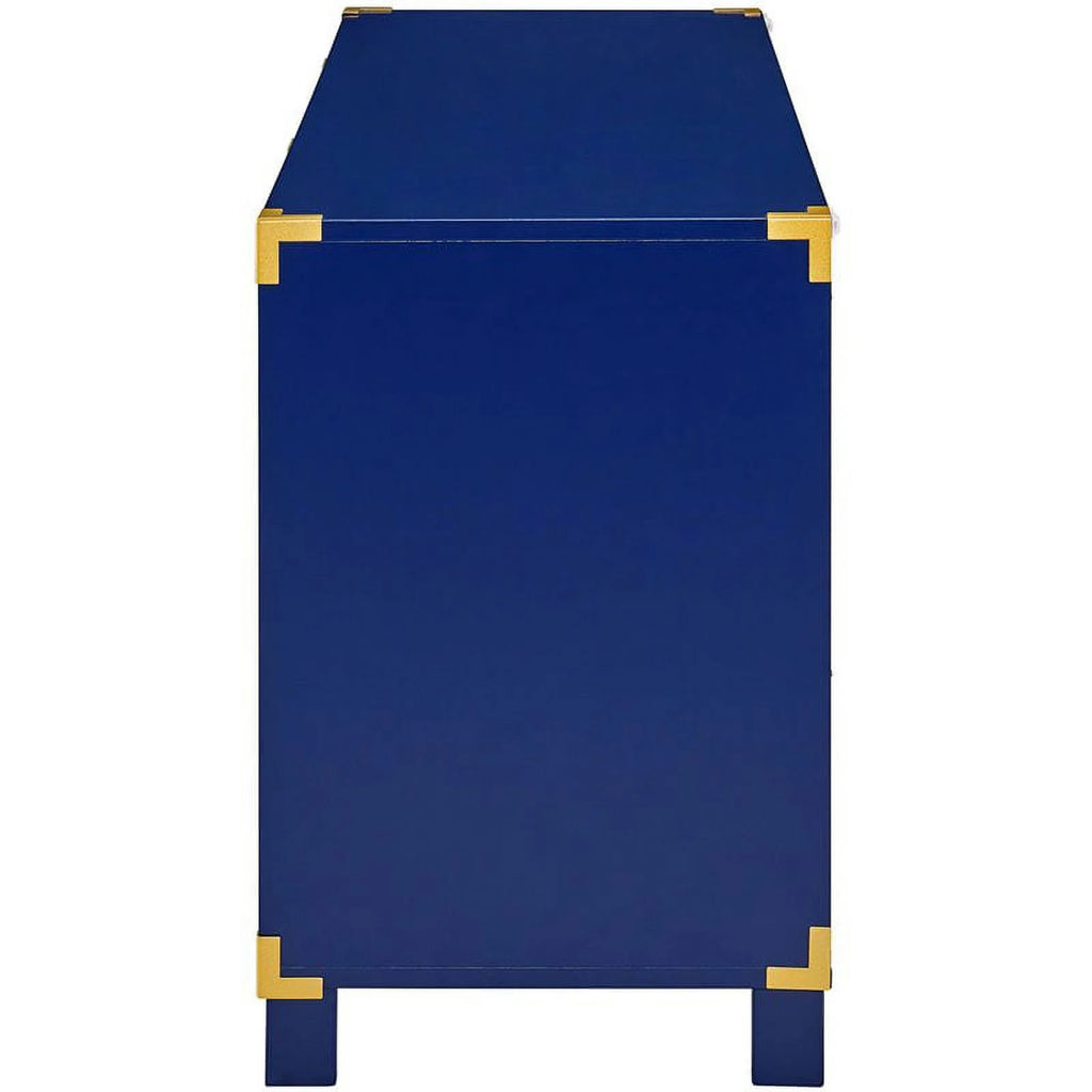 52" TV Stand in Navy and Brass C116