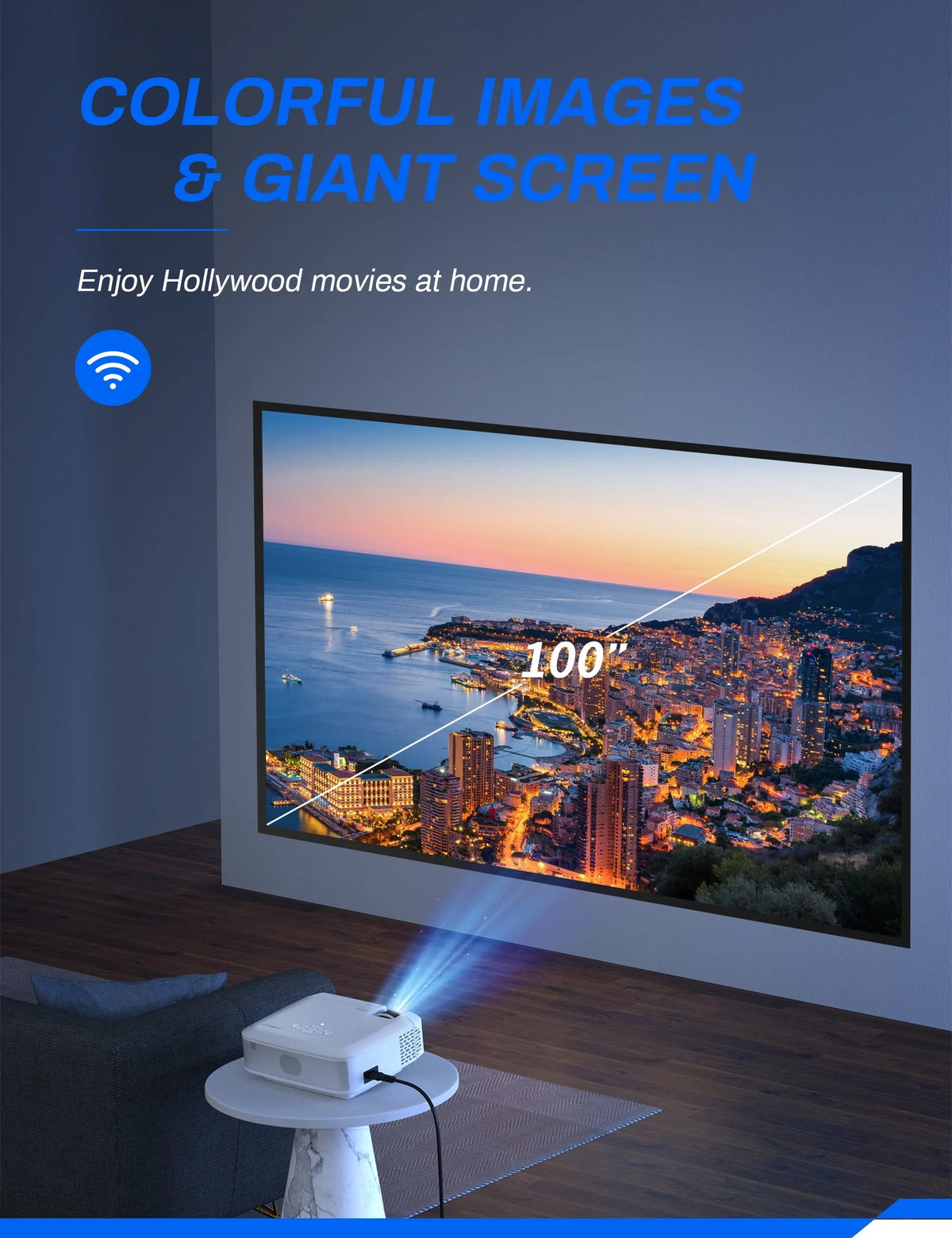 Mini Portable Projector HD 720P Y190355
