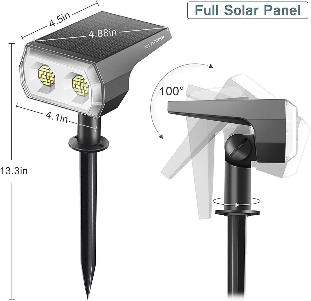 48 LEDs IP65 2 in 1 Solar Spotlights 8 Pack Cold White R27805