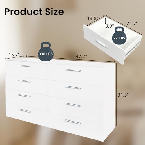 Black 6 Drawer Wood Dresser T53305