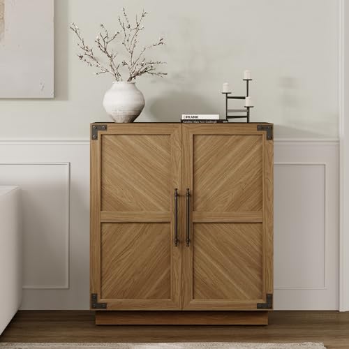 Sideboard Buffet Cabinet with Doors and Adjustable Shelves D7962