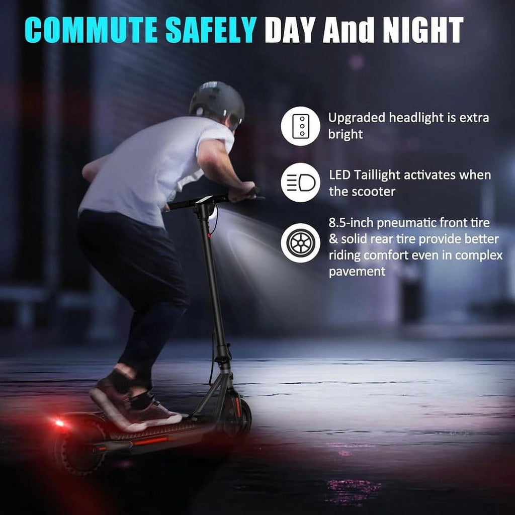 Electric Kick Scooter 300W Motor 8.5 Tires 15 Miles Range 19 Mph Folding U51463
