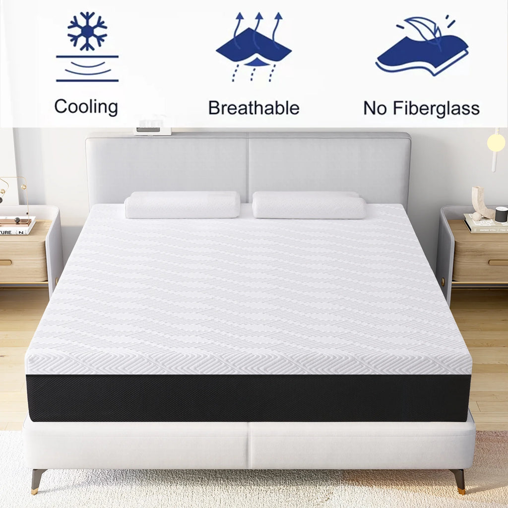 8" Cooling Gel Memory Foam Twin Mattress C553893