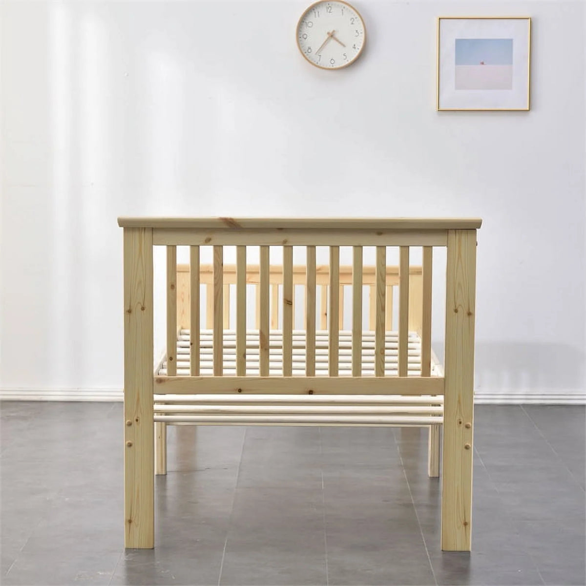 Solid Wood Platform Twin Bed M706264