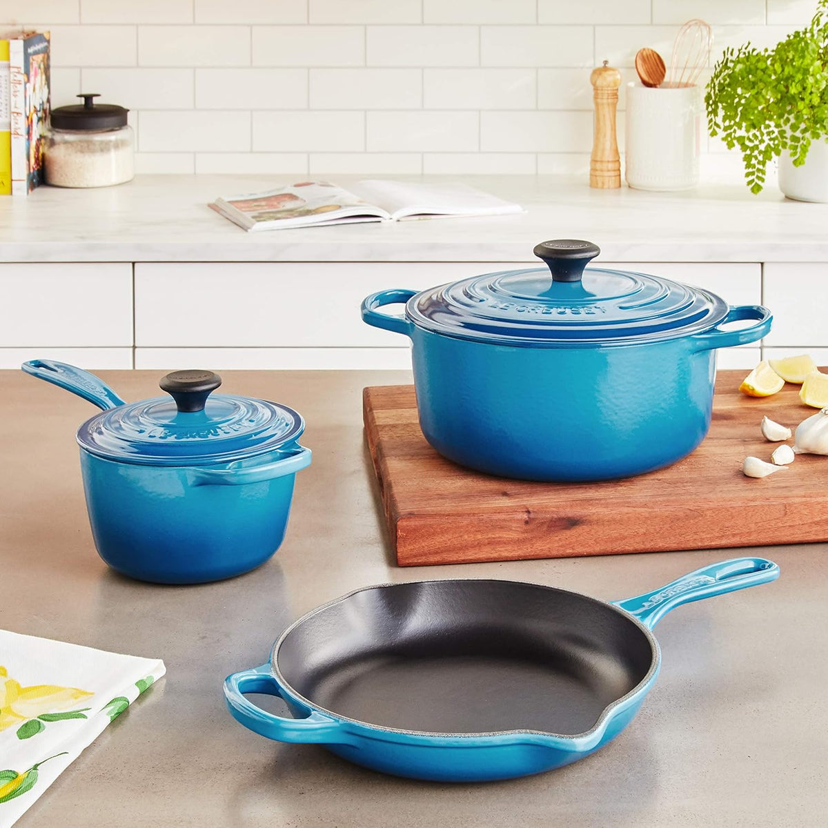 5-Piece Enameled Cast Iron Cookware Set E7442