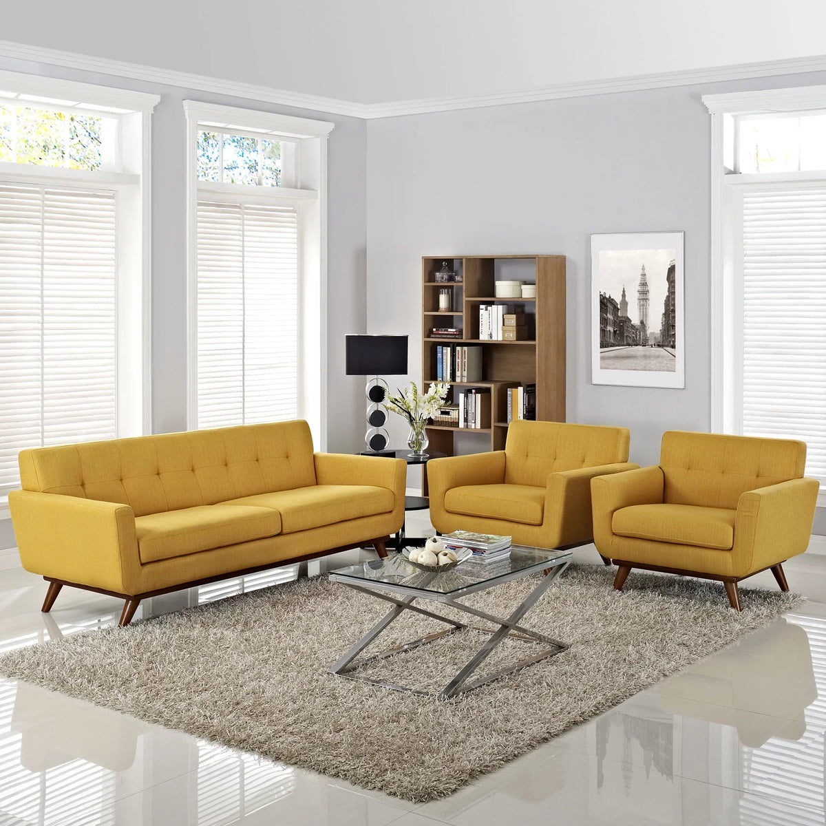 Citrus Armchairs and Sofa Set of 3 F6430