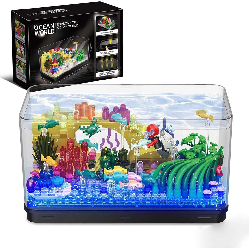 Fish Tank Aquarium Building Sets with Light Kit S627