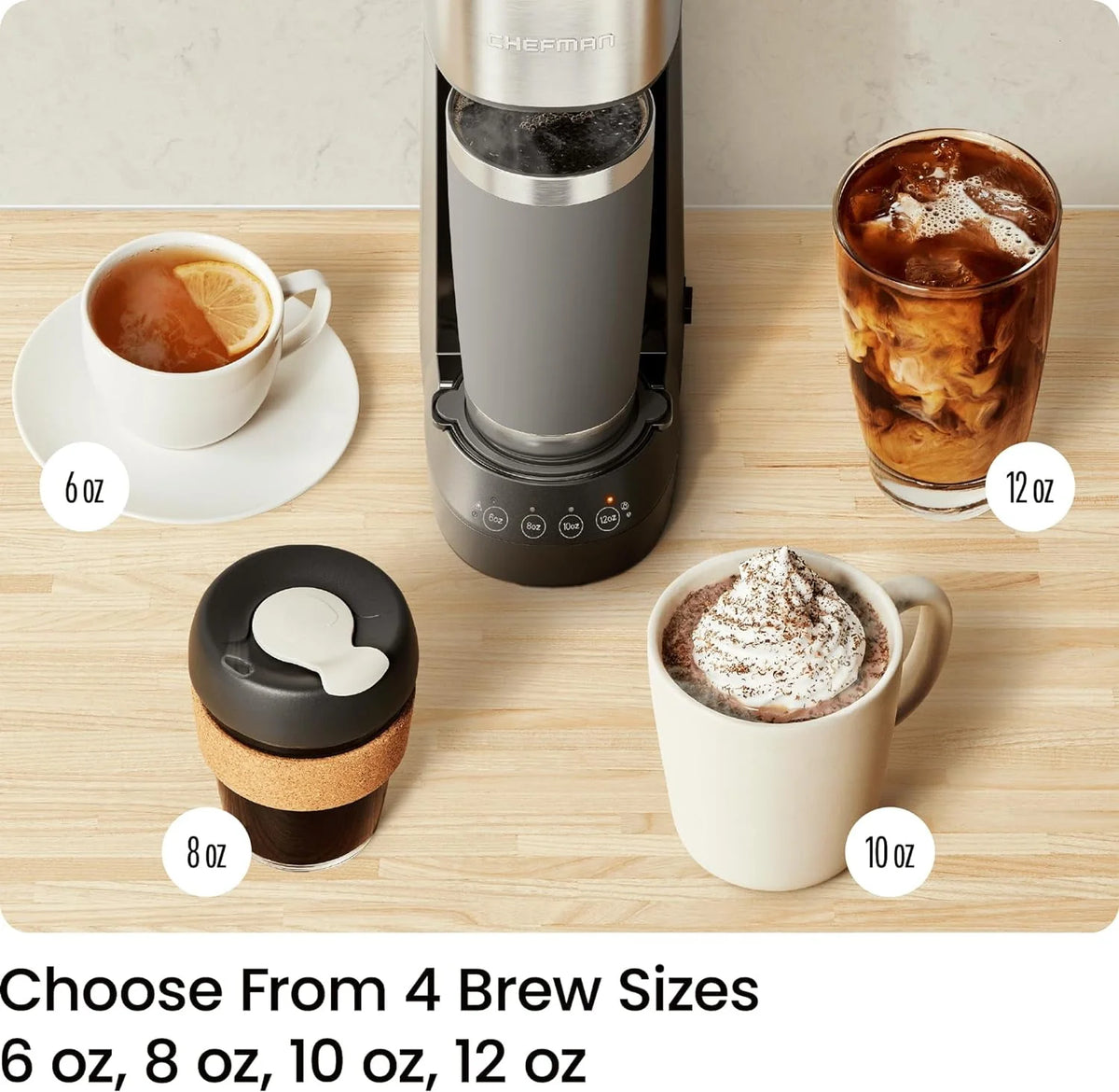 Single Serve Coffee Maker with Reusable Filter, Black X83387