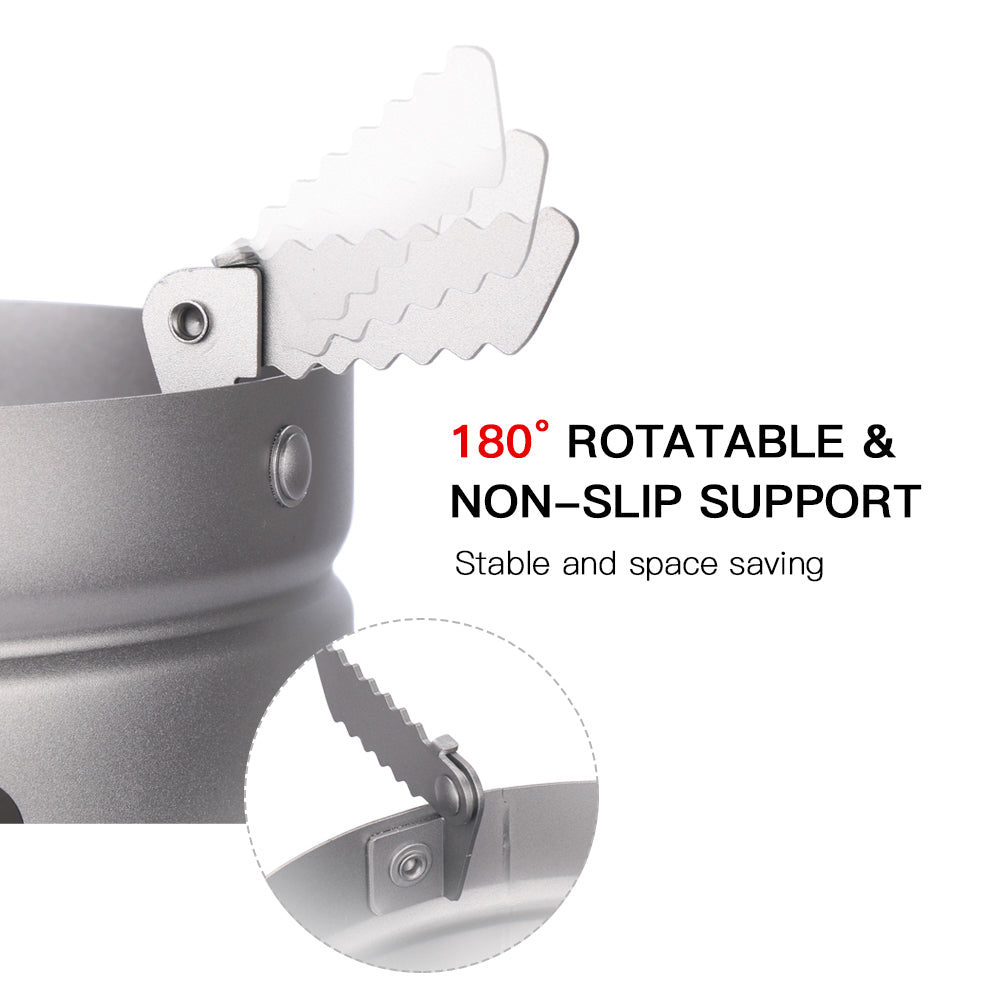 Titanium Camping Stove Ultralight Folding Wood Burning Stove C611964