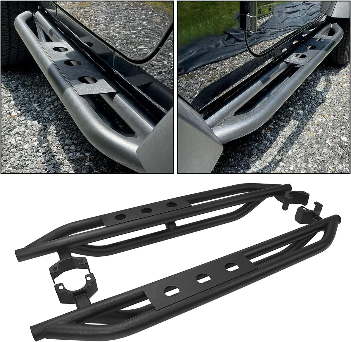 Black Steel Side Step Running Board X287061