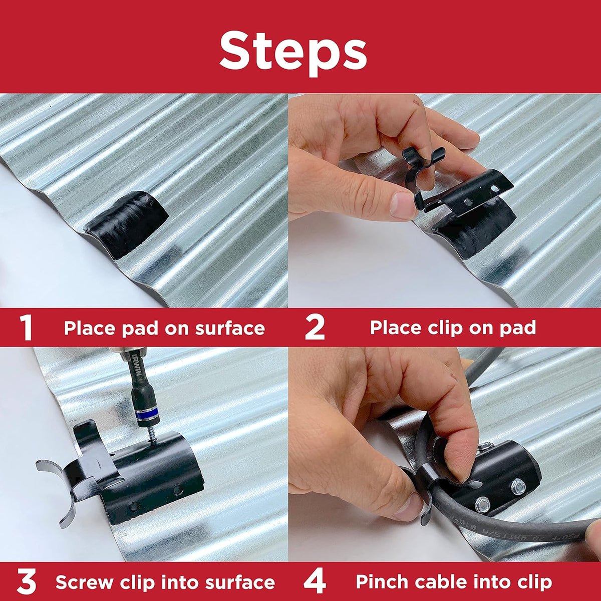 Metal Roof Heat Cable Clip 10 pack A843952