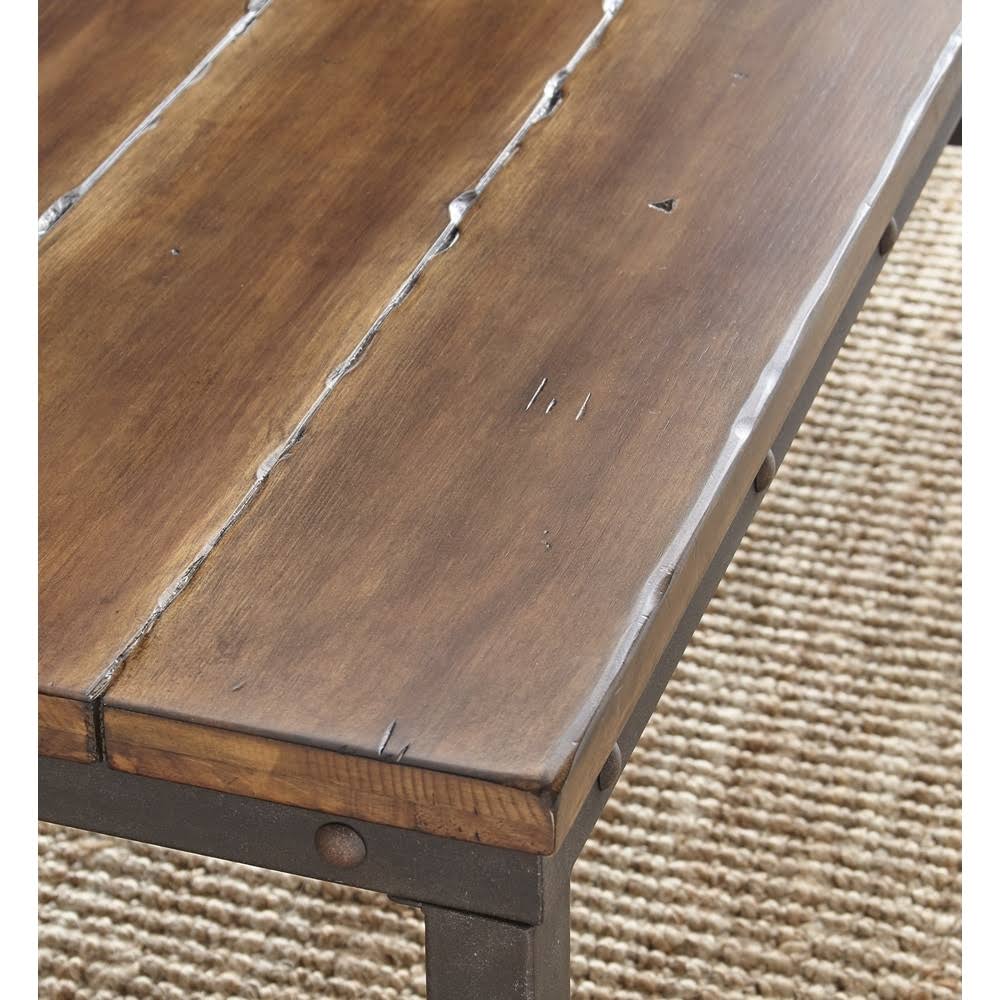 Brown Industrial Chairside Table T149245