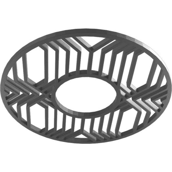32x22OD x 11 3/4x22ID x 1x22P PVC Pierced Ceiling Medallion D74084