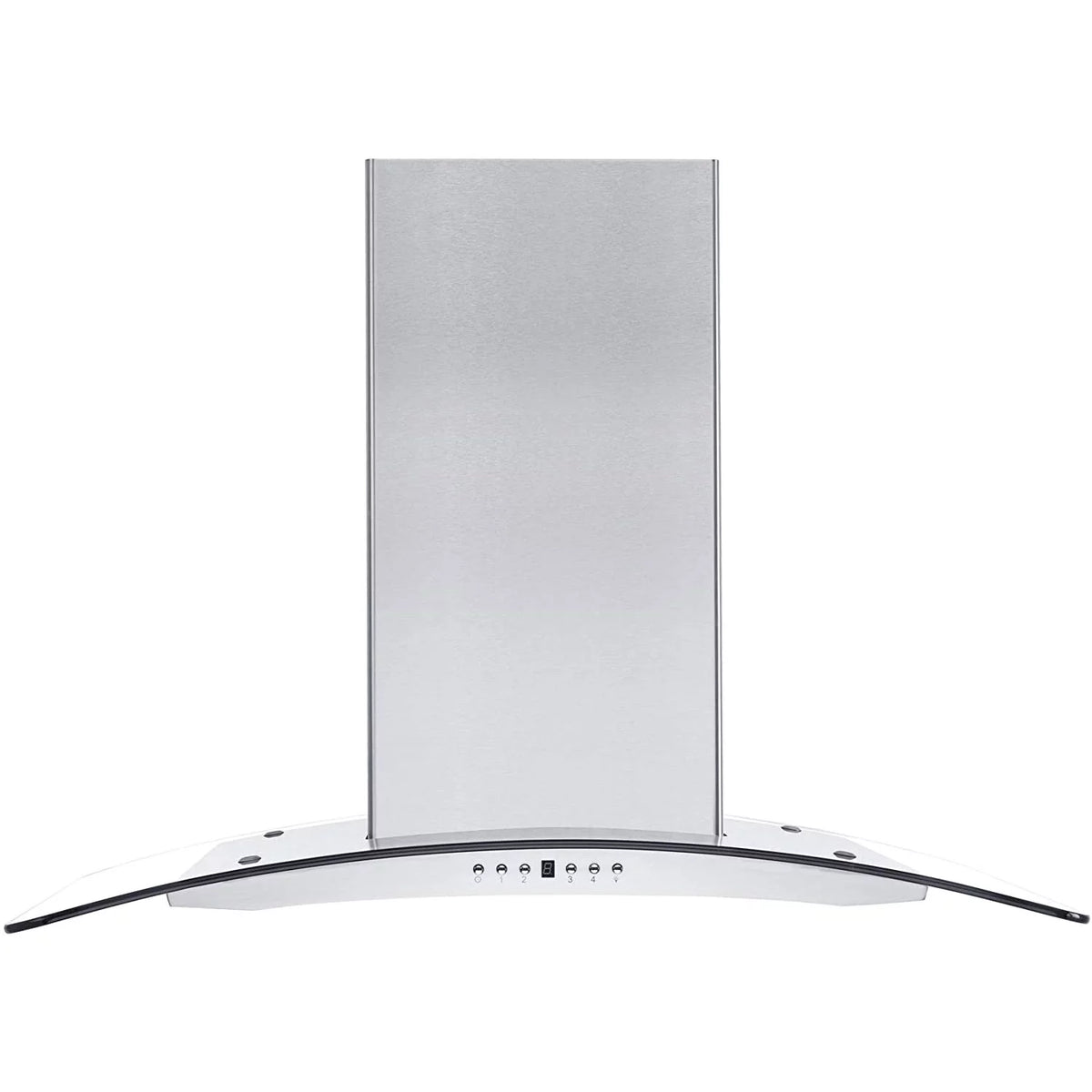 36" Island Ceiling Mount Range Hood Stainless Steel Glass I556