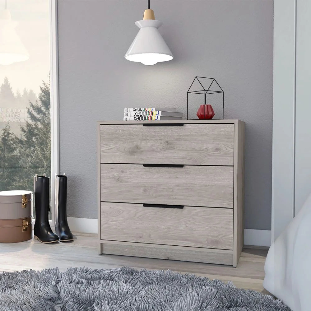 Light Gray 3 Drawer Dresser N684