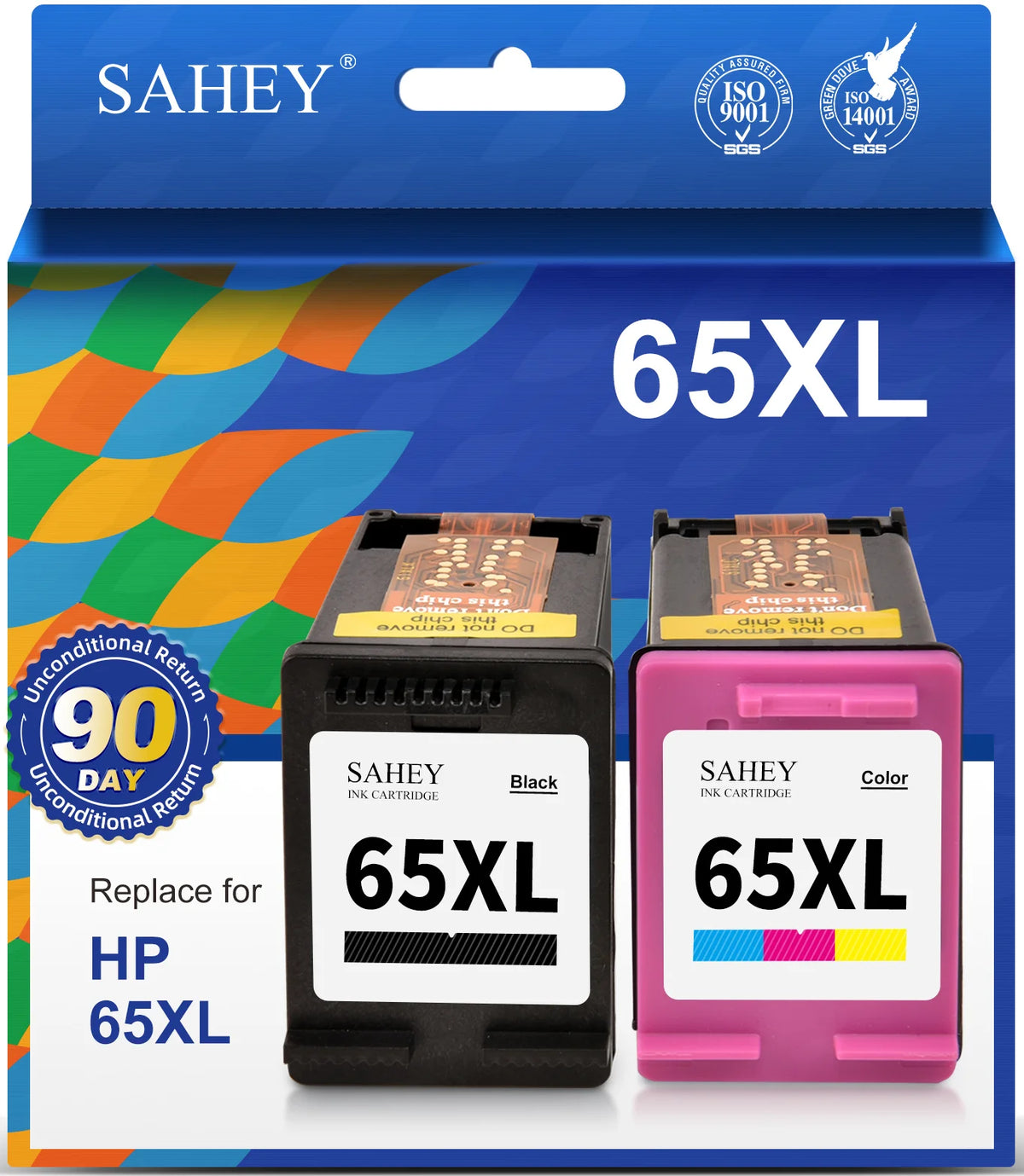 65XL Black and Tri-Color Ink Cartridge 2 Pack D318240