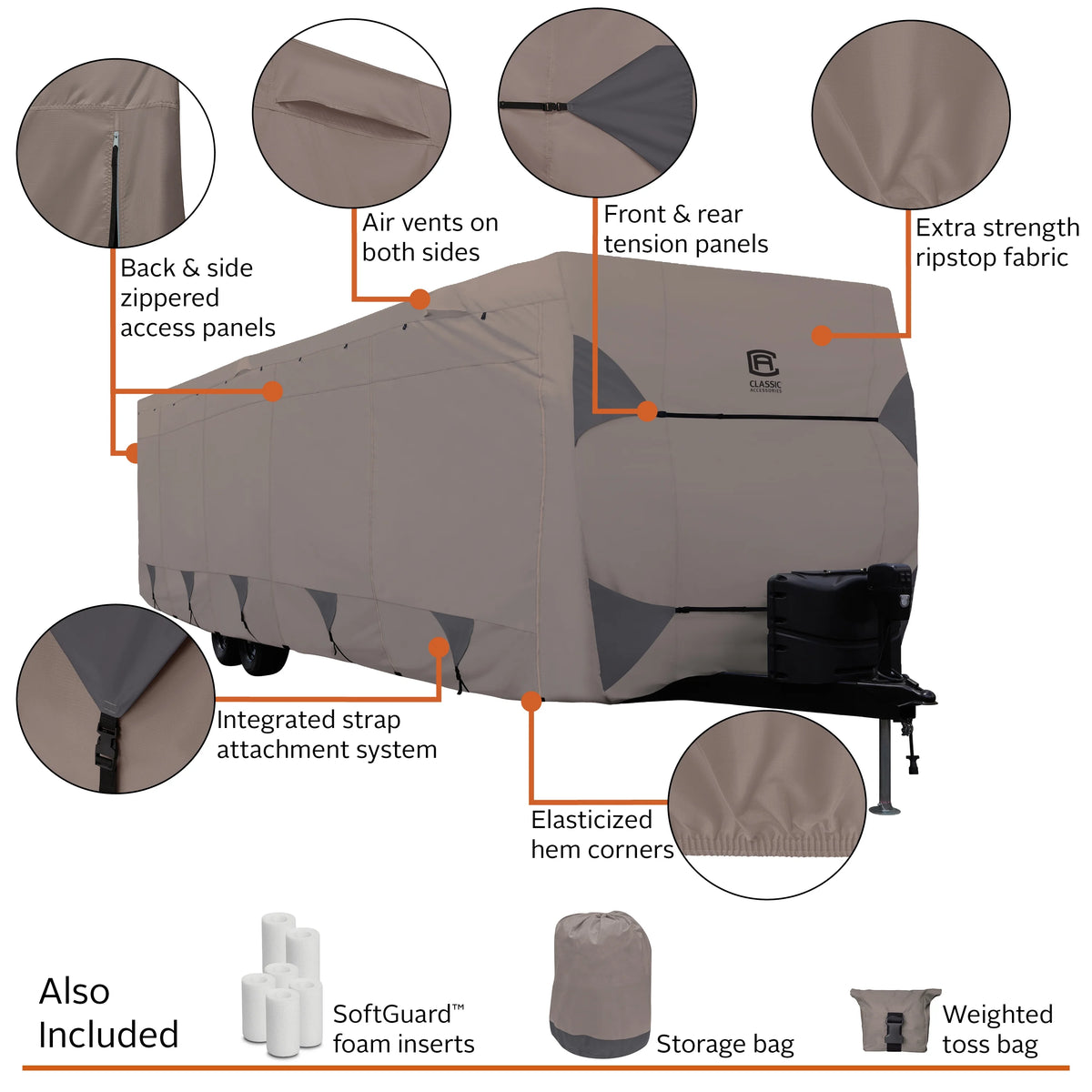 Travel Trailer Cover, 24-27 ft Y807