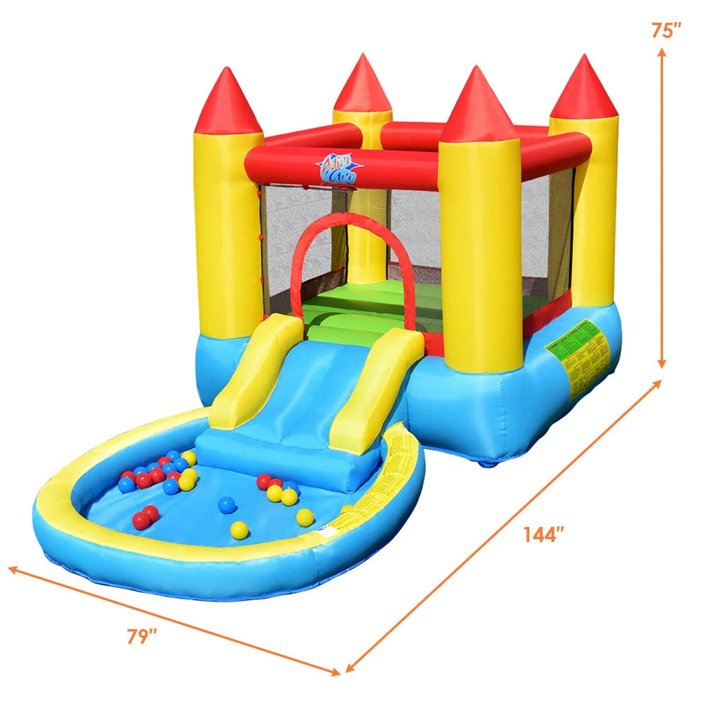 Inflatable Bounce House with Pool and 480W Blower Y925