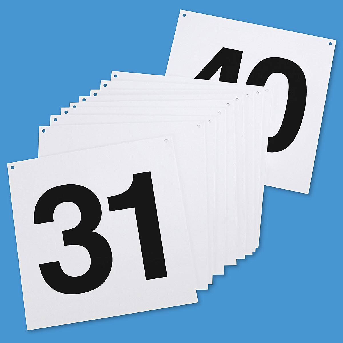 Hanging Numbered Aisle Signs, Carton of 10 F473