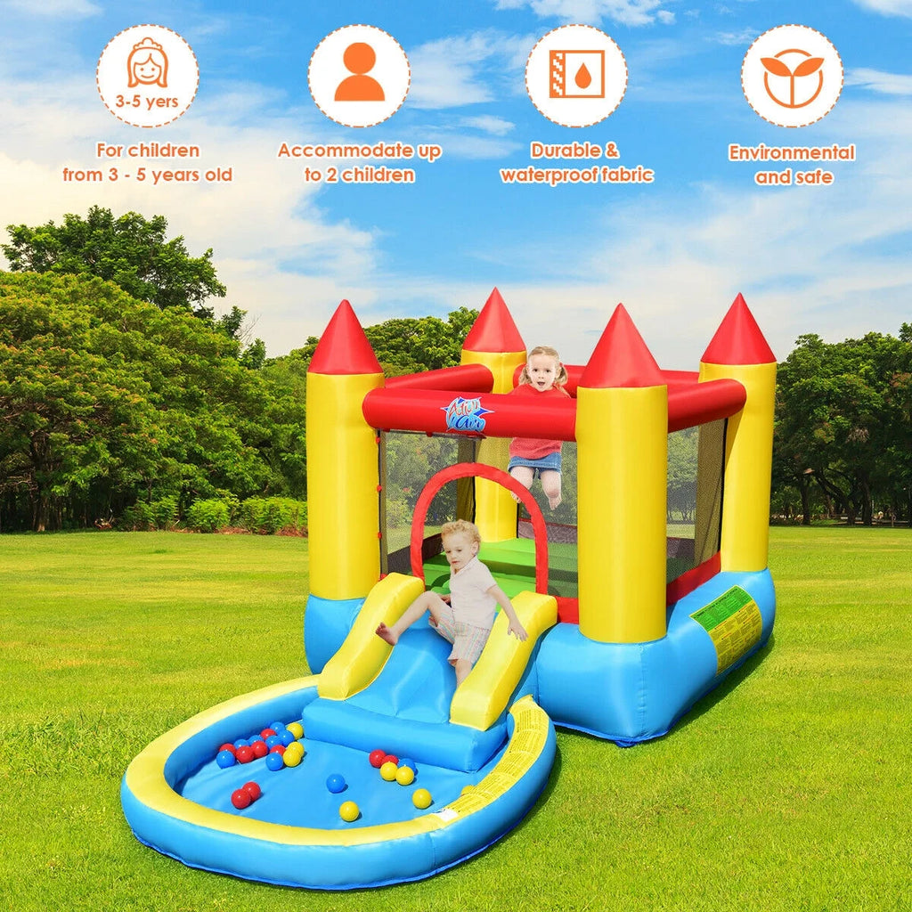 Inflatable Bounce House with Pool and 480W Blower Y925