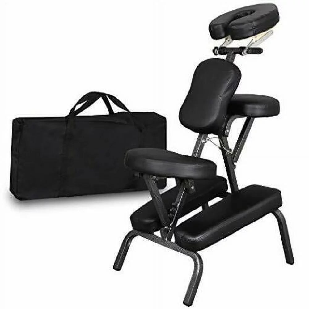Portable Black Leather Massage Chair R639