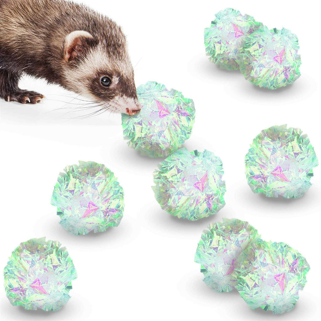 Clear Mylar Cat & Ferret Crinkle Balls & Chase Toy M6625