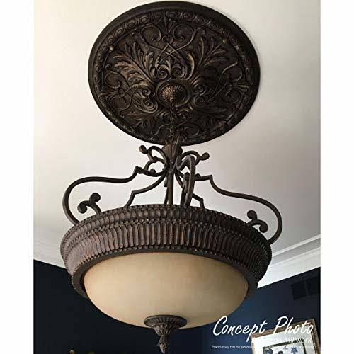 7 1/2x22OD x 1 1/8x22P Ceiling Medallion, Hand-Painted Mississippi Mud Crackle O90144