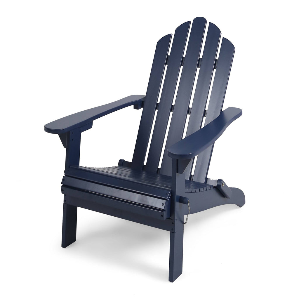 Blue Foldable Acacia Wood Adirondack Chair W679682