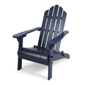 Blue Foldable Acacia Wood Adirondack Chair W679682