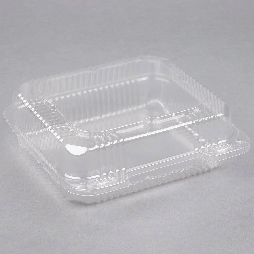 Clear Plastic Hinged Containers 8 x 8 50 oz M8808