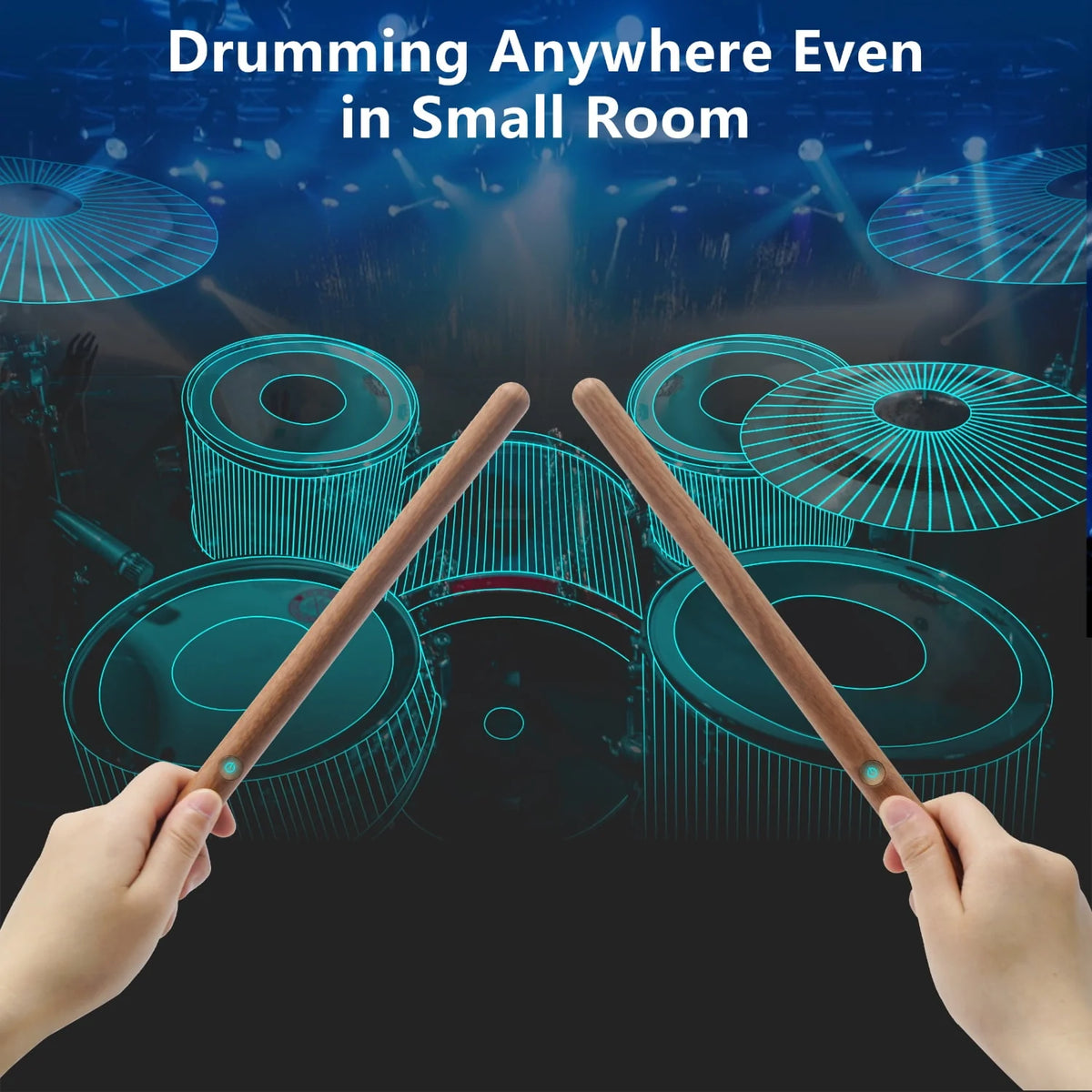 Electric Air Drum Set with Drumsticks and Pedals V912