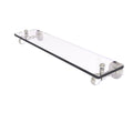 16 in. Glass Shelf with Twisted Accents Satin Nickel K66098